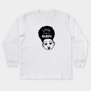 Afro Girl - Little Melanin Queen Kids Long Sleeve T-Shirt